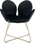 Modern Velvet Accent Chair Comfy Cute Upholstered Vanity Desk Chair w/Metal Legs Soft CushionArmchair for Living Room 2PC/Set