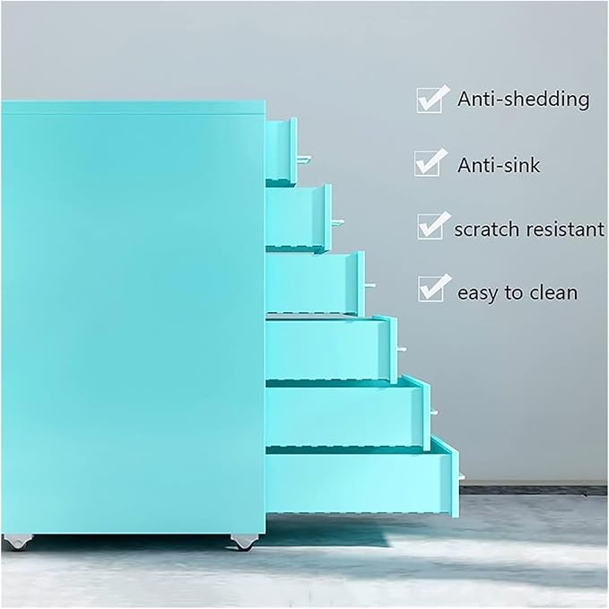 Metal Mobile File Cabinet with Lock Casters - 3 Drawer Under Desk Metal Locker Cabinet for Office Organization