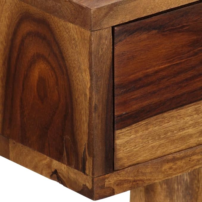 Wooden Writing Computer Desk with 3 Storage compartments Home Office Desk Writing Study Table PC Desk Workstation for Bedroom 43.3x21.7x29.9 Solid Sheesham Wood