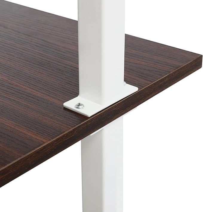 3-Tier Wall Mount Desk Ladder Desk with Open Shelves&ampPower Strip Wall Mount Computer Writing Table Desk Storage Shelves Computer or Writing Desk for Home Office
