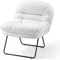 NEWBULIG Floor Chair Adjustable Space Saving Accent Chair for Living Room &amp Bedroom Comfy Reading &amp Meditation Chair Compact Foldable Design for Easy Storage Modern Faux Leather Cream