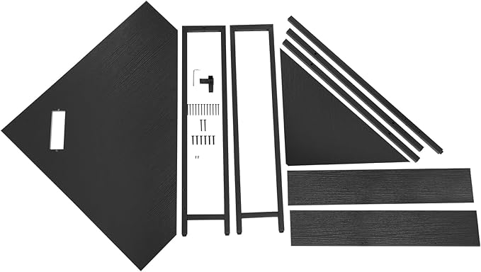 Gdrasuya10 Corner Desk With USB Power Outlets - Small Computer Workstation for Home Office Living Room Bedroom - Black Triangle Storage Writing Table for Small Spaces