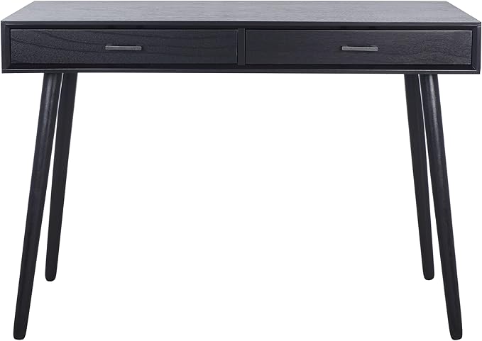 SAFAVIEH Home Collection O'Dwyer Mid-Century Retro Black 2-Drawer Desk