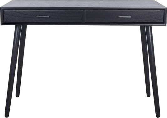 SAFAVIEH Home Collection O'Dwyer Mid-Century Retro Black 2-Drawer Desk