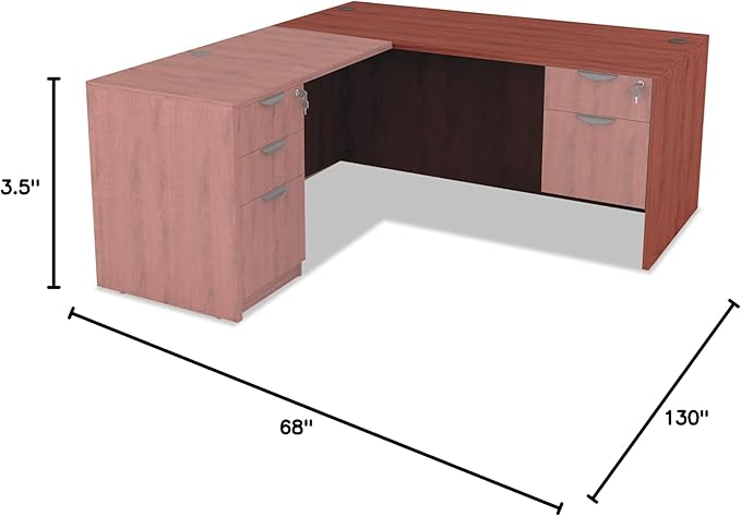 Alera Valencia Series 66 by 30 by 29-1/2-Inch Desk Shell Medium Cherry