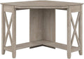 Bush Home Key West Small Corner Desk in Washed Gray