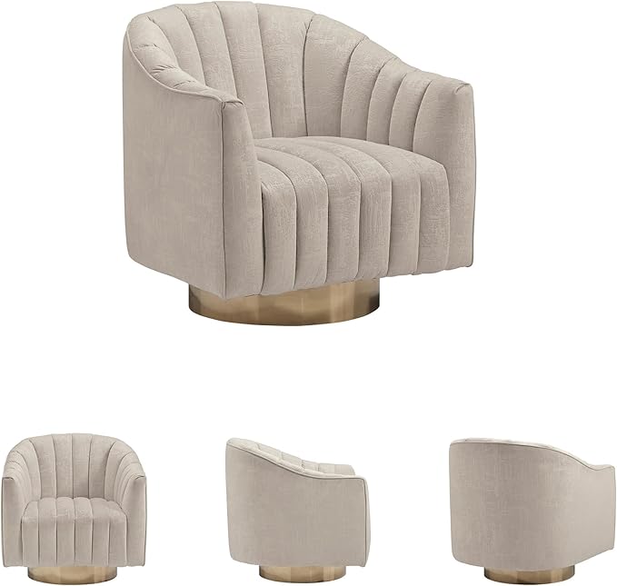 Signature Design by Ashley Penzlin Swivel Accent Chair Beige
