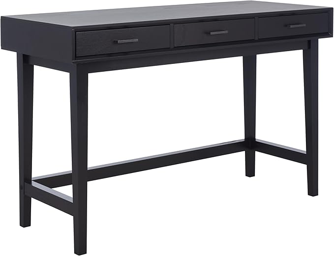 SAFAVIEH Home Collection Hawthorn Black 3-Drawer Desk
