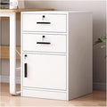 File Cabinet Office Filing CabinetWooden Two-drawer Storage Cabinet with One DoorFiling Cabinet with LockMulti-layer StorageSmall Side Cabinet Archive Cabinet(Color:White)