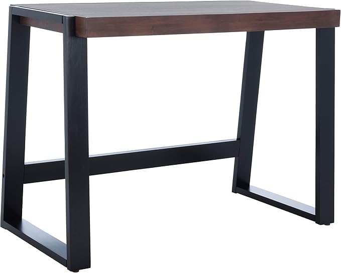 SAFAVIEH Home Collection Dennings Modern Farmhouse Walnut/Black Desk