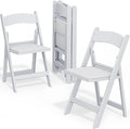 YITAHOME White Folding Chairs Set of 20 Sturdy Resin Folding Chairs with Padded Seat for Extra Comfort (550 lbs) Stackable White Chairs for Events Weddings Parties Picnics Yoga