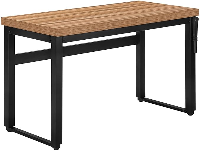Monarch specialties I 7677 Computer Desk Home Office Standing Adjustable 48 L Work Laptop Metal Laminate Brown Black Contemporary Modern