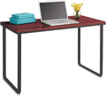 Safco 1943CYBL Simple Design Table Desk with Sled Base Cherry and Black
