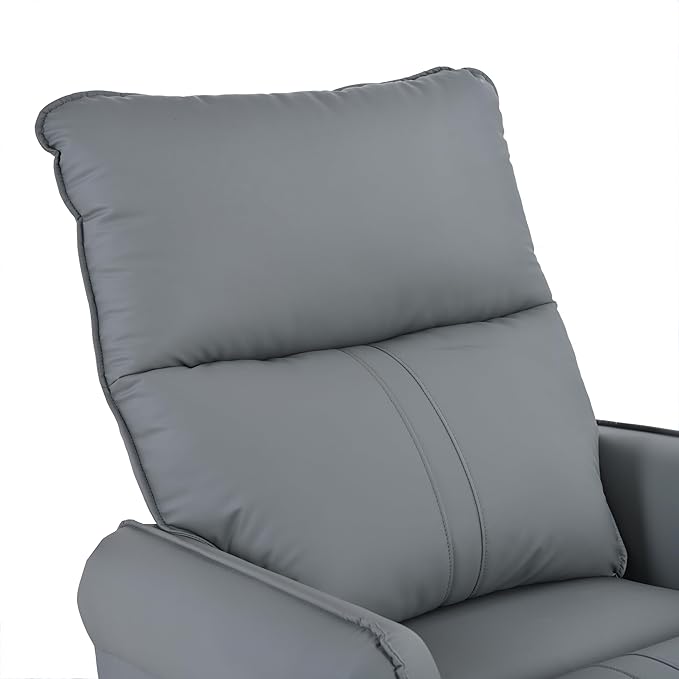 270° Power Swivel Rocker Recliner Chair for Adults – Electric Reclining Small Sofa Chair with Smooth Rocking &amp Rotation Comfortable Single Recliner for Living Room Bedroom (Blue)