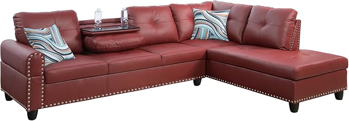 L-Shaped Combination Sofa Set Luxurious Synthetic Leather Living Room Sofa Suitable for Living Rooms Bedrooms Apartments and Offices