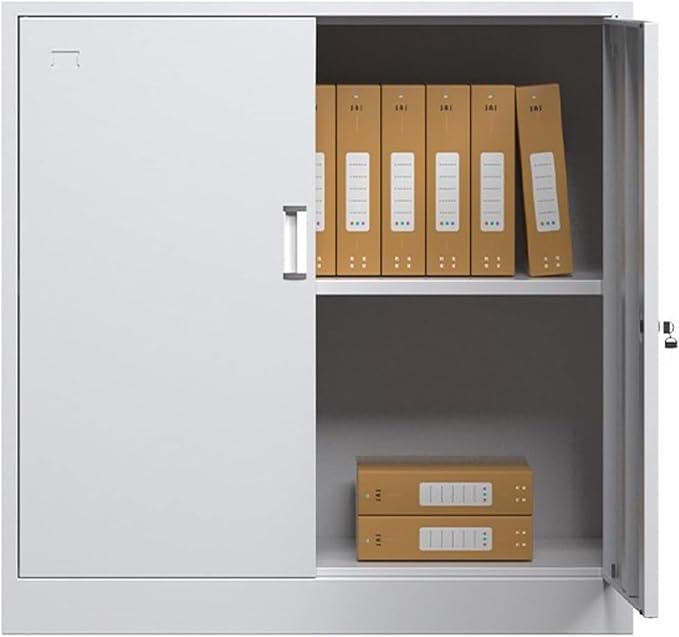 Metal Filing Cabinet for Home Office Lockable Storage with Visible Doors Ideal for A4 &amp(B)