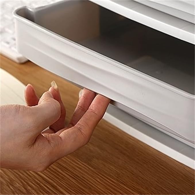File Storage Cabinets A4 Paper Storage Box Layered Desktop Small Drawer Type Simple Multi-Layer Office Desk File Cabinet(White)