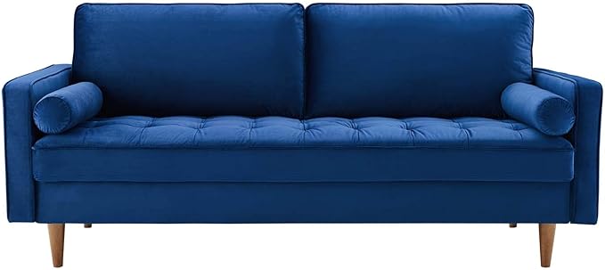 Modway EEI-3764-NAV Valour Performance Velvet Sofa Navy