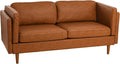 Creative Co-Op Atley High Sided Sofas Vegan Cognac Leather
