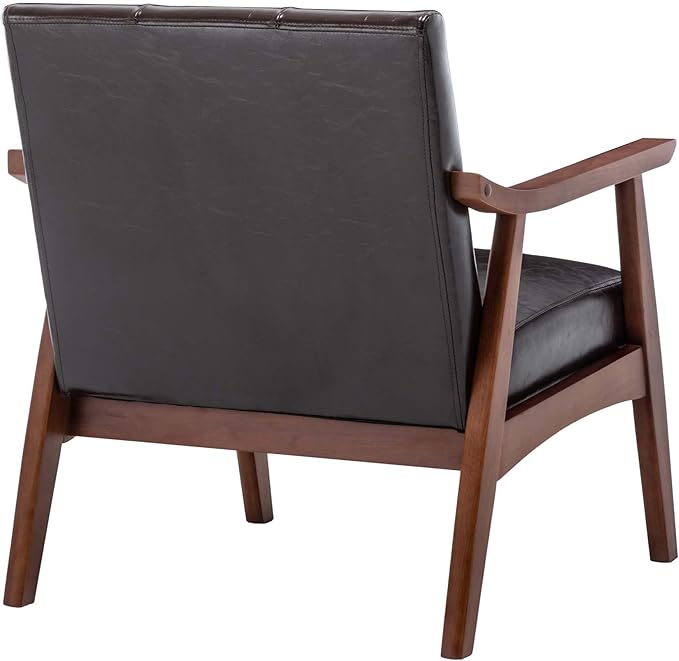Convenience Concepts Take a Seat Natalie Accent Chair Espresso Faux Leather/Espresso