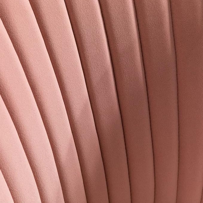 Eye-Catching Elegant Wide Tufted Velvet Lounge Chair Living Room | Pleated Details Soft Foam Filling Solid Wood &amp Gold Metal Legs | Size: 31''H x 26''W x 29.5''D Glam Luxe Look Pretty Pink Color