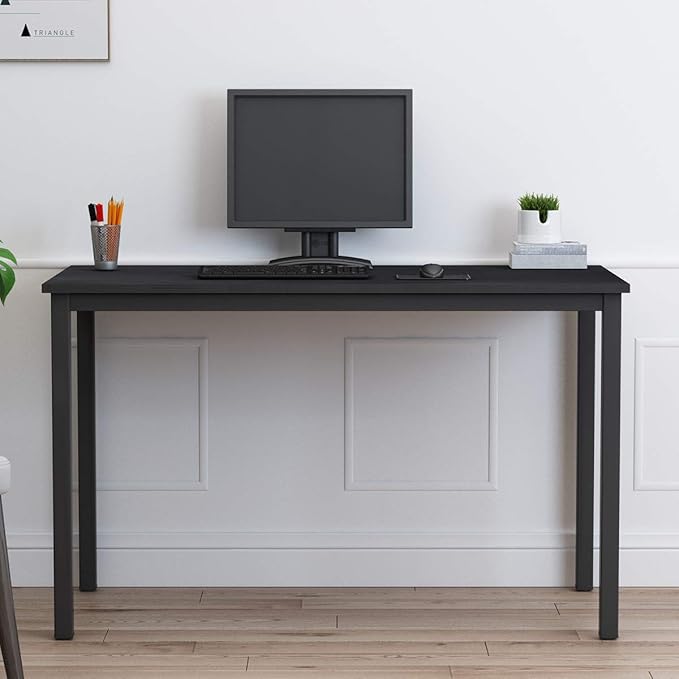 SogesPower 47 inches Computer Desk Study Table PC Laptop Office Desk Workstation for Home Office Black