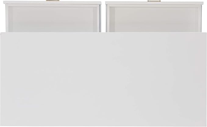 Linon Connor White Writing Desk with Two Drawers