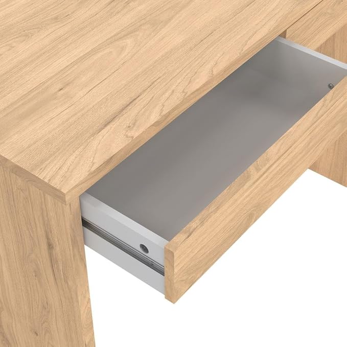 Brown Home Office Desk with 2 Drawers Elegant Computer Desk and Study Table Ideal for Bedroom Office or Work from Home Setup