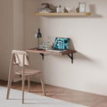 Floating Wall Desk for Home OfficeWall Mounted Table with Pine Wood24 Inch Workbench for GarageWork Table with Heavy Duty Brackets for KitchenDiningLaundry