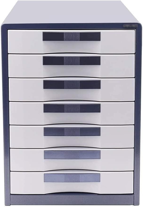 Filing Cabinet A4 Data Organizer Metal Case + Hard Plastic Drawer File Organizer 5 Layers Organizer