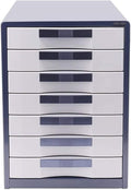 Filing Cabinet A4 Data Organizer Metal Case + Hard Plastic Drawer File Organizer 5 Layers Organizer
