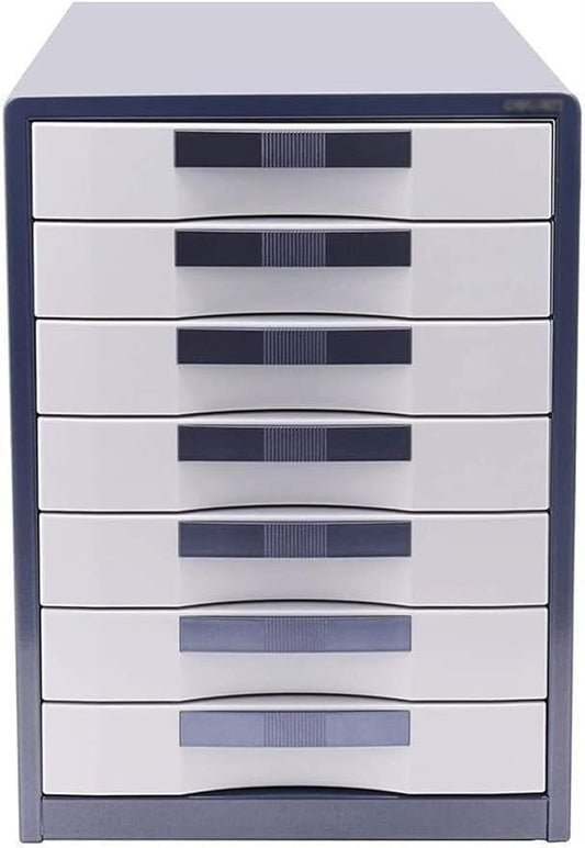 Filing Cabinet A4 Data Organizer Metal Case + Hard Plastic Drawer File Organizer 5 Layers Organizer