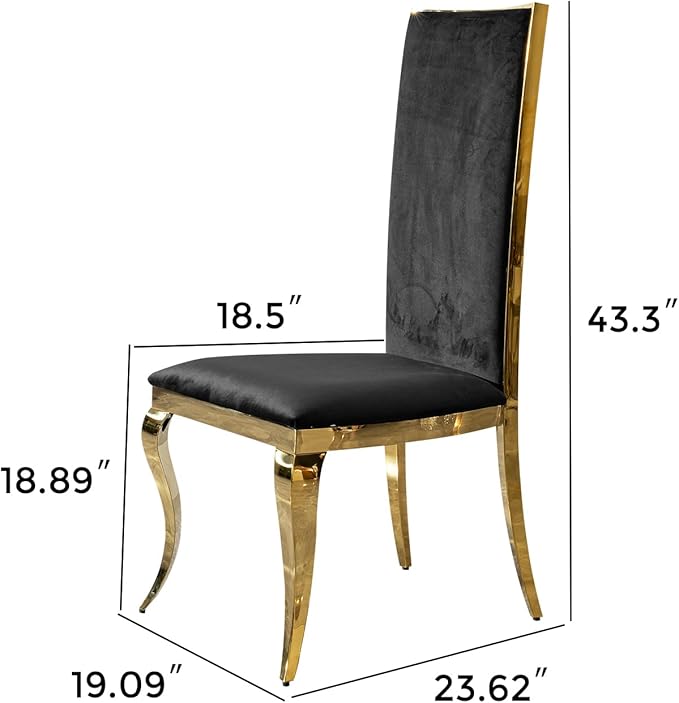 Velvet Dining Chairs with Gorgeous Gold Curved LegsModern Upholstered Dining Room Chairs for TableLiving RoomDining RoomOfficeWhite Luxury Kitchen Chairs