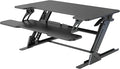 Standing Desk Converter 36 x 24 Inches - Height Adjustable Sit to Stand Riser with Keyboard Tray Ergonomic Workstation for Home Office Black
