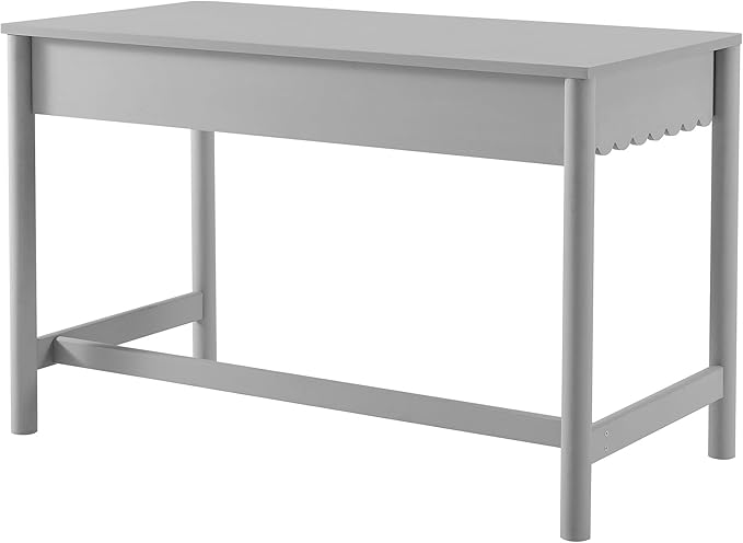 Modway Emmeline Scallop Desk in Light Gray