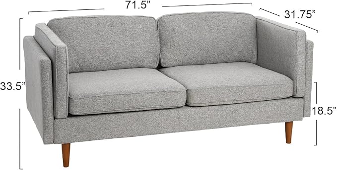 Creative Co-Op Atley High Sided Sofas Mid-Century Grey