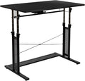 Flash Furniture Fairway Height Adjustable (27.25-35.75H) Sit to Stand Home Office Desk - Black