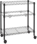 Alera ALE Two-Tier Rolling File Cart 26w x14d x 29-1/2h Black