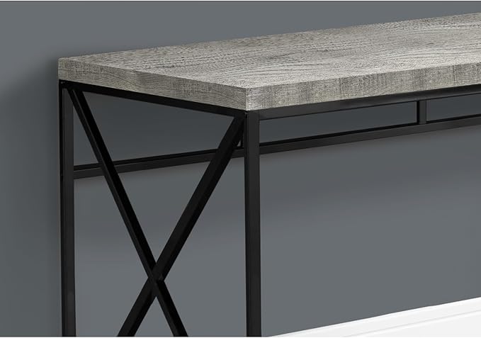 Grey Laminate Contemporary Computer Desk - Modern Home Office Laptop Table for Small Spaces