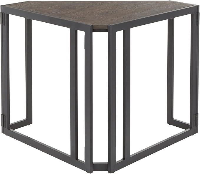 LumiSource Roman Corner Desk Home Office Desk Computer Desk Black Desk Small Desk for Bedroom Gaming Desk Farmhouse Desk
