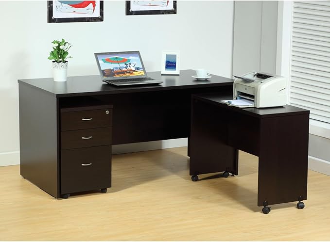 Printer Mobile Stand Computer Desk Home Office Desk - Red Cocoa