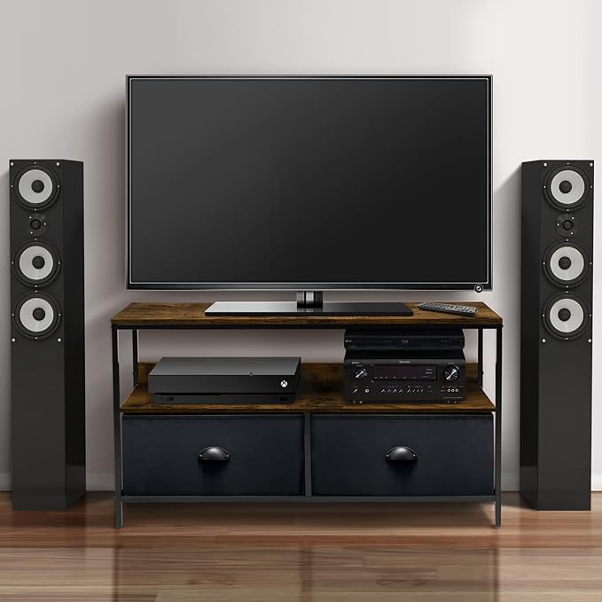 Sorbus TV Stand Dresser with 2 Drawers - Television Riser Chest with Storage - Bedroom Living Room Closet &amp Dorm Furniture