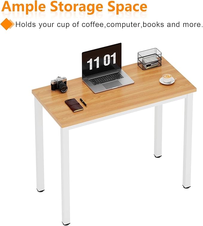 sogesfurniture Computer Office Desk Computer Table with BIFMA Certification Sturdy Office Desk Writing DeskTeak&ampBlackBHUS-AC3BW-8040