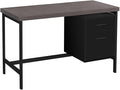 Monarch Specialties Contemporary Laptop Table with Drawer and File Cabinet Home &amp Office Computer Desk-Metal Legs 48 L Black-Grey Top
