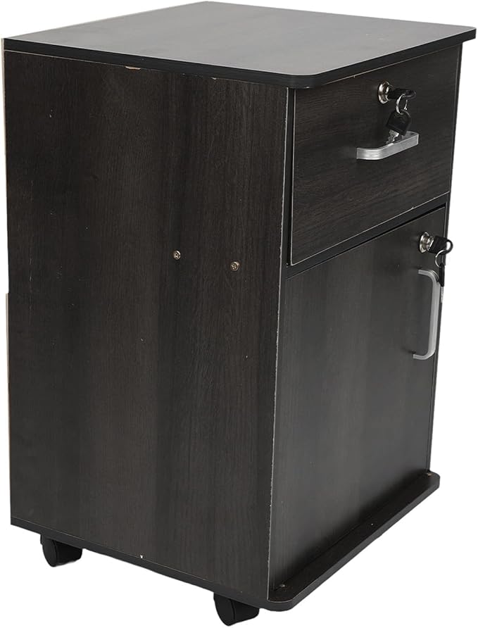 HURRISE High Strength Artificial Board Mobile File Cabinet with Locks Multiple Drawers Sturdy Under Desk Rolling File Cabinet with Wheels for Home Office Tidy Storage with Multilayer