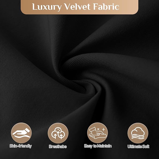 114 U Shaped Cloud Couch Sectionals Oversized Sectional Couches for Living Room Modular Couch Large Velvet Cloud Sofa with Movable Ottoman Black