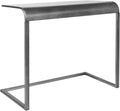 American Art Decor Silver Mobile Portable &amp Compact Home Office C-Shaped Desk