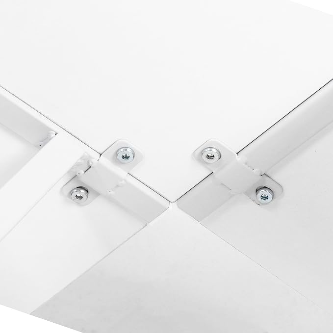SUPER DEAL L-Shaped Corner Desk Computer Gaming Desk - Modern Home PC Table Office Writing Workstation White