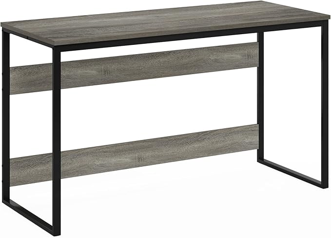 Furinno Moretti Modern Lifestyle Enhanced Study Desk 52 Inch 52-Inch French Oak Grey