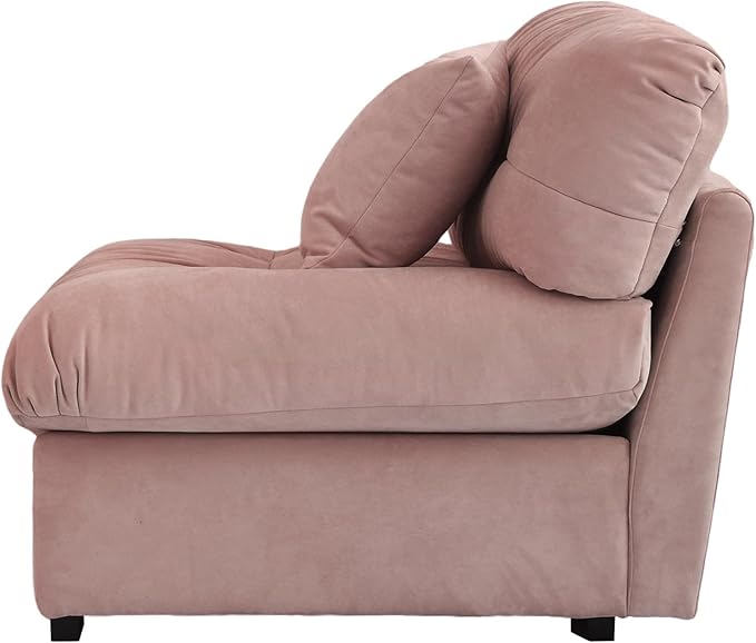 105 Comfy Cloud Sectional Couch 3 Seats Larger Sofa with 2 Pillows Minimalist Couch Modern Couches for Living Room Apartment Bedroom Office Pink